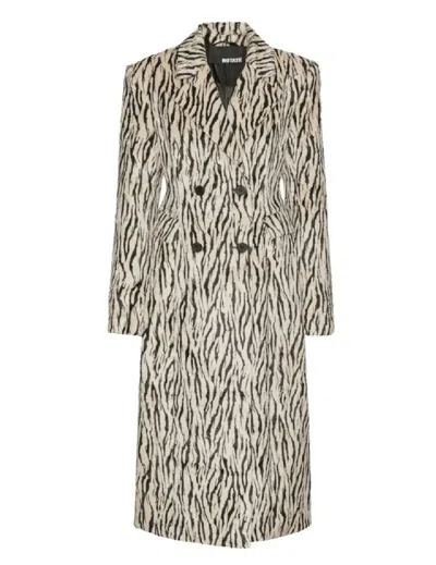 ROTATE BIRGER CHRISTENSEN ROTATE PRINTED FAUX FUR COAT