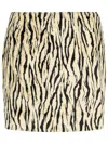 Rotate Birger Christensen Rotate Printed Faux Fur Skirt In Multi