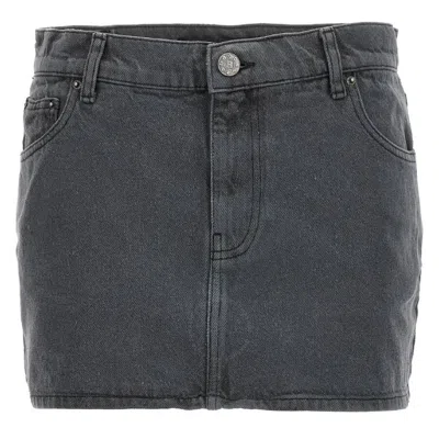 ROTATE BIRGER CHRISTENSEN ROTATE QUIET SHADE MINI DENIM SKIRT