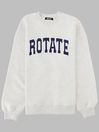 Rotate Birger Christensen Rotate Relaxed Fit Crewneck Sweatshirt In White