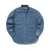 Rotate Birger Christensen Rotate Rhinestone Denim Shirt In Blue
