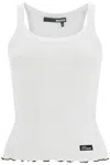 Rotate Birger Christensen Rotate Ribbed Tank Top With Logo Label Women