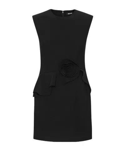 Rotate Birger Christensen Rotate Rose Peplum Mini Dress In Black