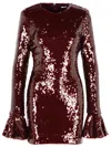 Rotate Birger Christensen Rotate 'rositana' Burgundy Polyester Dress In Red