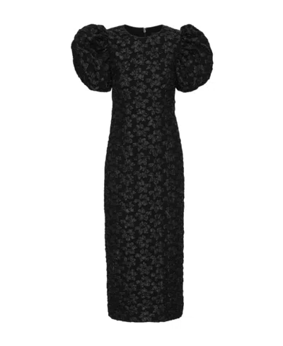 ROTATE BIRGER CHRISTENSEN ROTATE RUBY JACQUARD CREWNECK MIDI DRESS