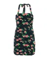 Rotate Birger Christensen Floral-print Chiffon Minidress In Green
