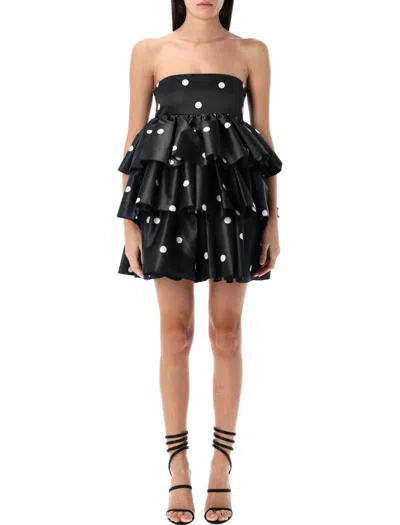 ROTATE BIRGER CHRISTENSEN ROTATE SATIN RUFFLED MINI DRESS