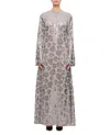 Rotate Birger Christensen Sequin Chiffon Maxi Dress In Grey