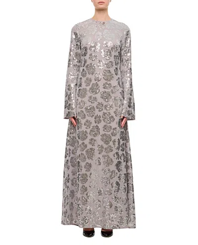 ROTATE BIRGER CHRISTENSEN ROTATE SEQUIN CHIFFON MAXI DRESS