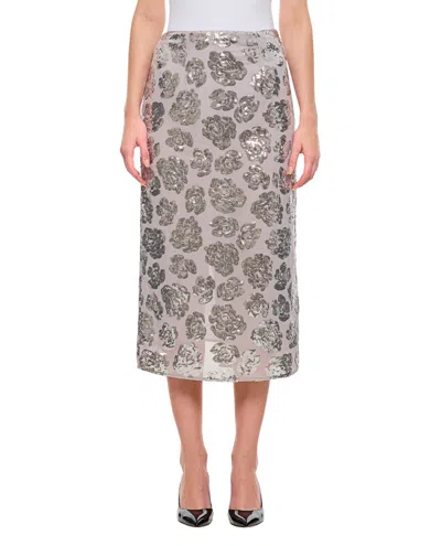 ROTATE BIRGER CHRISTENSEN ROTATE SEQUIN CHIFFON SKIRT