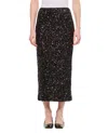 Rotate Birger Christensen Rotate Sequin Midi Pencil Skirt In Black