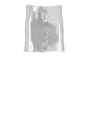 Rotate Birger Christensen Rotate Sequin Mini Skirt With Fitted Silhouette In Silver