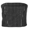 Rotate Birger Christensen Rotate Cropped Top With Sequined Stripes In Black