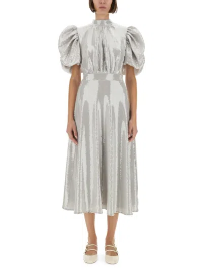 Rotate Birger Christensen Rotate Sequined Midi Dress In Grey