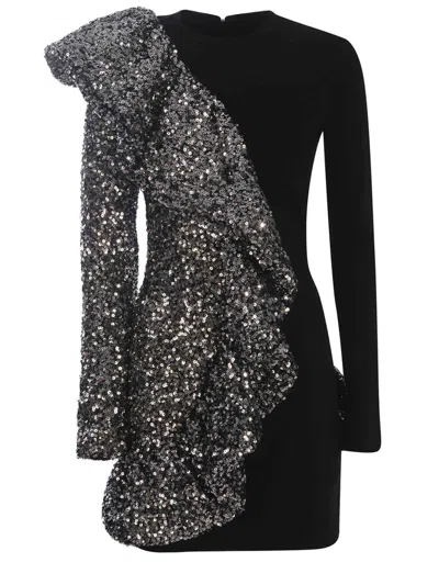 Rotate Birger Christensen Rotate Sequined Ruffled Mini Dress In Multi