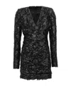 Rotate Birger Christensen Rotate Sequined Mini Dress In Black