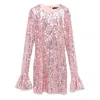 Rotate Birger Christensen Minikleid Mit Pailletten In Pink/silver Tone
