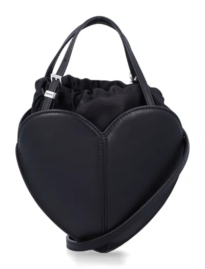 Rotate Birger Christensen Rotate Sheep Leather Shoulder Bag With Organic Cotton Lining In Black