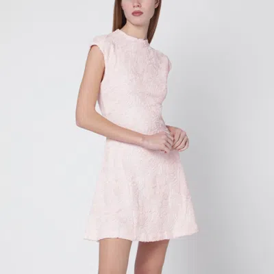 Rotate Birger Christensen Rotate Birgerchristensen Short Pink Mesh Dress In Neutral