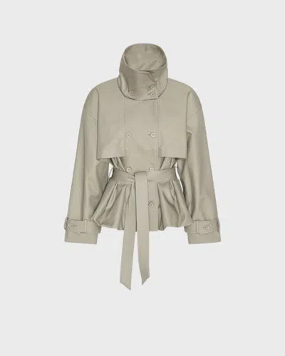 Rotate Birger Christensen Rotate Short Trench Coat Grå In Neutral