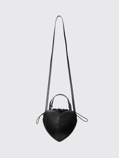 Rotate Birger Christensen Rotate Birgerchristensen Heart Bag Croco Croceffect Patent Leather Bag In Black