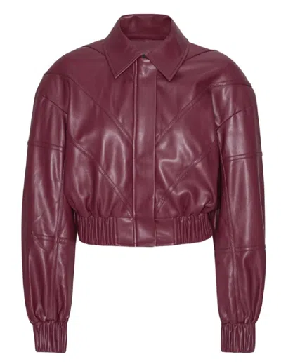 ROTATE BIRGER CHRISTENSEN ROTATE SILK-FINISH BOMBER JACKET WITH RIBBED CUFFS