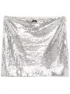Rotate Birger Christensen Sequinned Mini Skirt In Silver