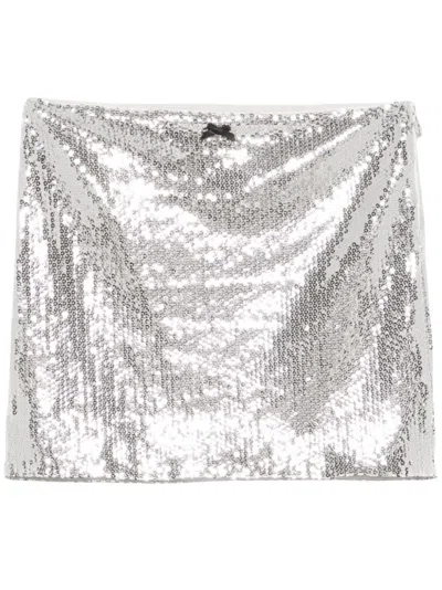 ROTATE BIRGER CHRISTENSEN ROTATE SILVER MINI SKIRT