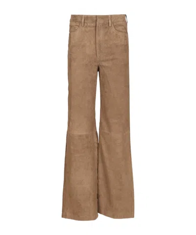 Rotate Birger Christensen Rotate Straight Leg Pants In Brown