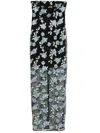 Rotate Birger Christensen Fitted Strapless Evening Dress With Floral Embroidery In Black
