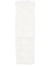 Rotate Birger Christensen 3d Lace Midi Dress White In White