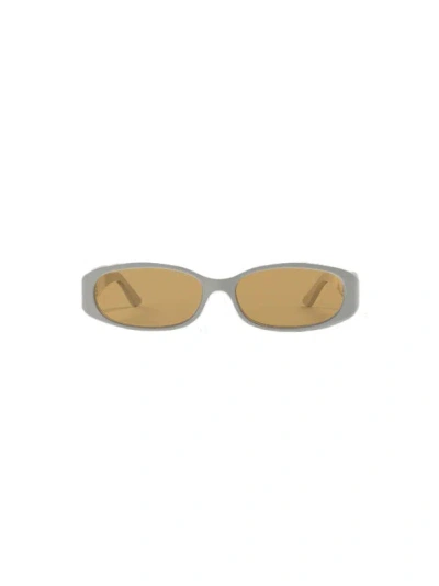 Rotate Birger Christensen Rotate Stylish Oval Rectangular Sunglasses With Contrast Lenses In Gold