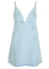 Rotate Birger Christensen Rotate Sunday Crystal-embellished Denim Mini Dress