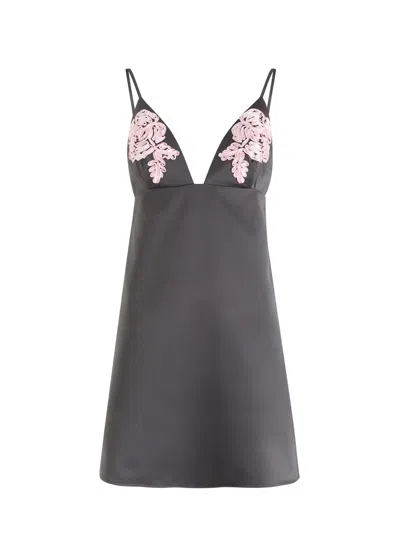 Rotate Birger Christensen Rotate Sunday Floral-appliquéd Satin Mini Dress