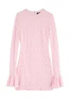 Rotate Birger Christensen Rotate Sunday Floral Lace Mini Dress In Light Pink