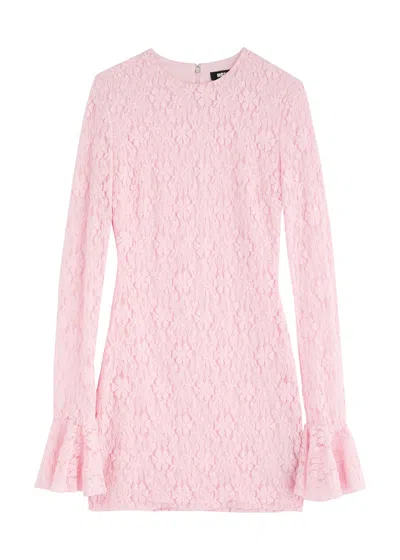 Rotate Birger Christensen Rotate Sunday Floral Lace Mini Dress In Pink