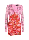 Rotate Birger Christensen Rotate Mini Dress With Floral Print And Sequins Embell In Pink