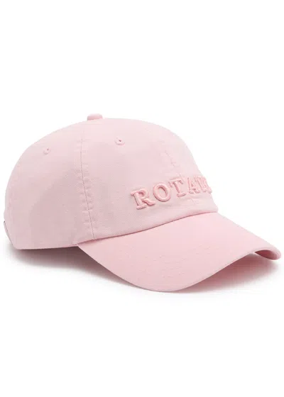 Rotate Birger Christensen Rotate Sunday Logo-embroidered Cotton Cap In Light Pink