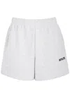 Rotate Birger Christensen Rotate Sunday Logo-embroidered Cotton Shorts In Light Grey