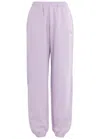 Rotate Birger Christensen Rotate Sunday Logo-embroidered Cotton Sweatpants In Purple