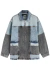 Rotate Birger Christensen Oversized Patchwork Jacket In Denim