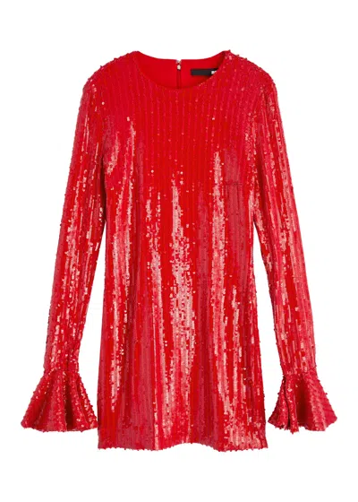 ROTATE BIRGER CHRISTENSEN ROTATE SUNDAY SEQUIN-EMBELLISHED TULLE MINI DRESS