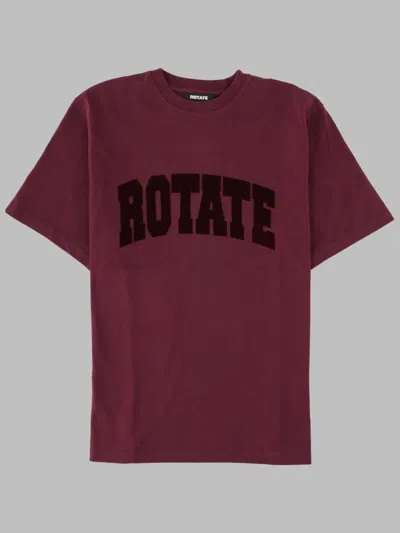 Rotate Birger Christensen Rotate T Shirt Oversize In Burgundy