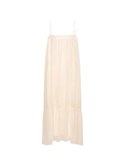 Rotate Birger Christensen Rotate Tiered A-line Mini Skirt With Thin Straps (size 34) In Rosa