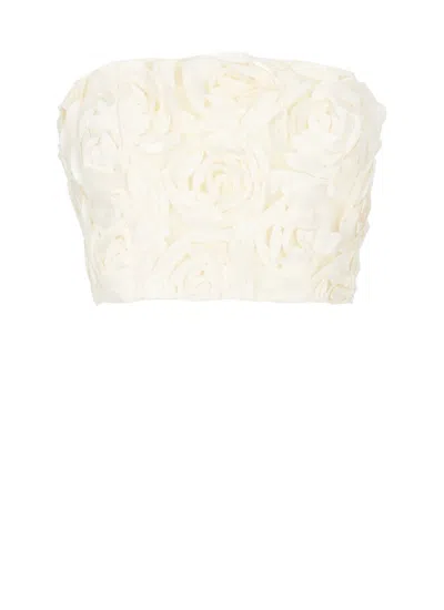 Rotate Birger Christensen Rotate Top With Roses In Neutral