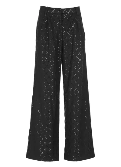 Rotate Birger Christensen Rotate Viscose Pants In Black