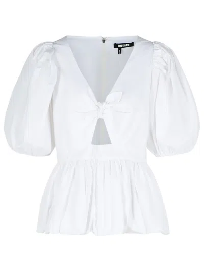 ROTATE BIRGER CHRISTENSEN ROTATE WHITE COTTON BLOUSE WOMEN