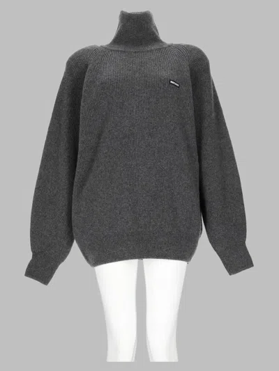 Rotate Birger Christensen Rotate Wool-cashmere Sweatshirt Sweater In Gray