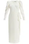 ROTATE BIRGER CHRISTENSEN ROTATE WRAP MIDI DRESS WITH A WRAP