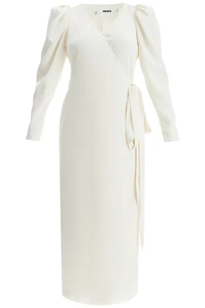 ROTATE BIRGER CHRISTENSEN ROTATE WRAP MIDI DRESS WITH A WRAP WOMEN